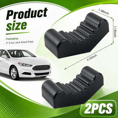 2 Pack Heavy Duty 6 Ton Jack Stands Pads,High Density Rubber Floor Jack Pad with Grooved Surface for Secure Lifting,Universal Jacks Pads for Floor Jacks for Cars SUVs