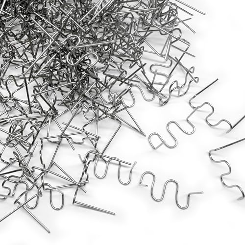 1000pcs Plastic Welder Staples,0.6mm Plastic Welding Staples,Wave Hot Staple Welding Supplies for Welder Gun to Fix Repair Car Bumpers,Cracks - color: 1000pcs 0.6mm Wave Staples