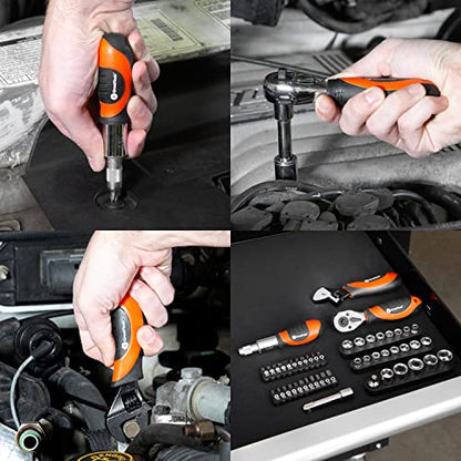 GreatNeck 48-Piece Multi Drive Stubby Mechanics Tool Set, Metric and SAE - style: 48-Piece Stubby Set