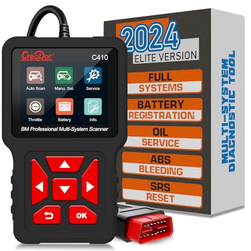 C410 OBD2 Scanner Fit for BMW Mini EPB ABS SRS DPF Oil Reset Multi System Scan Tool with Battery Registration OBDII Code Reader Diagnostic Scan Tool [New Version Update of Creator C110+ C310+]