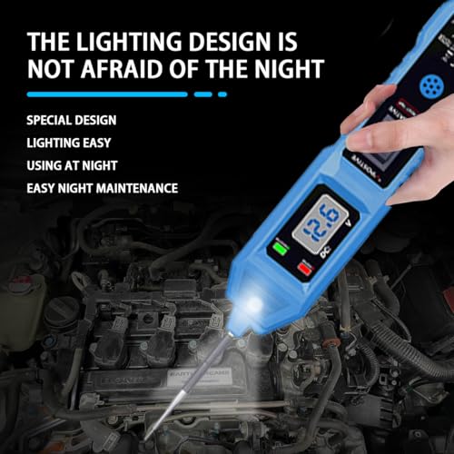 CT03 Power Circuit Tester, 6-24V DC Test Light Short Circuit, Automotive Component Electrical Polarity Identify Continuity Tester, Overload Protection - color: Blue