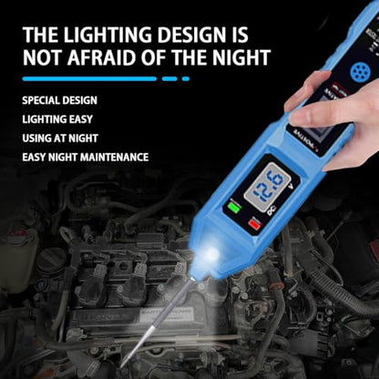 CT03 Power Circuit Tester, 6-24V DC Test Light Short Circuit, Automotive Component Electrical Polarity Identify Continuity Tester, Overload Protection - color: Blue
