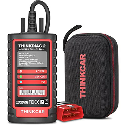 Thinkdiag2 All System Bidirectional OBD2 Diagnostic Scanner for iOS & Android, THINKCAR Bluetooth Scan Tool with CAN-FD Protocol, 15+ Reset Functions, ECU Code, Active Test, AutoVIN, 1 Year Update