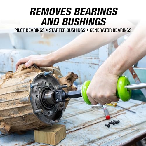 OEMTOOLS 27059 Pilot Bearing Puller Attachment For Slide Hammer, 2-Jaw Puller Pilot Bearing Removal Tool, Fits 5/8 x 18, 3/4 x 16 Thread Rods, Slide Hammer Extension Compatible With OEMTOOLS 27033 - style: Pilot Bearing Puller Attachment