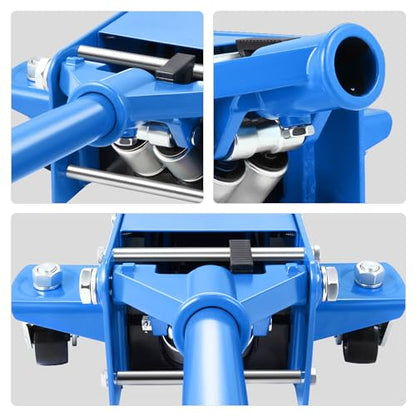 DNA Motoring Low Profile Hydraulic Trolley Service/Floor Jack, 3 Ton (6000 lbs) Capacity, Lifting Range 3"-20", Blue, TOOLS-00475 - color: Blue, style: 3 ton