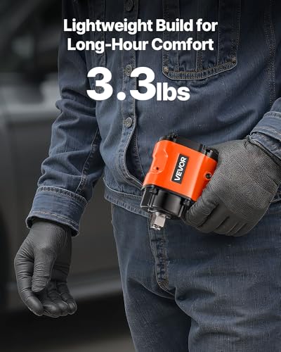 VEVOR 1/2-Inch Air Impact Wrench, Up to 738 ft-lbs Nut-busting Torque, Stubby Size & Lightweight Pneumatic Impact Gun for Auto Repairs and Maintenance - style: 1/2" Stubby Size