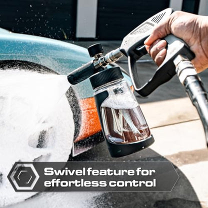 Blackline Snub Nose Pressure Washer Gun - 5000 PSI Snub Nose Pressure Washer Gun with Modern Quick Connect Attachments
