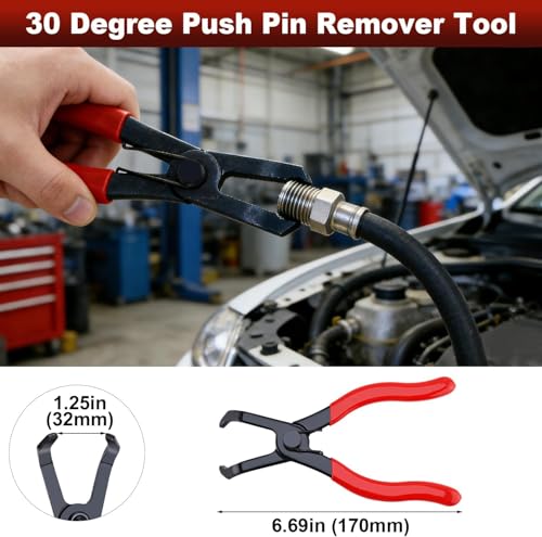 8MILELAKE 8Pcs Fuel Line Disconnect Plier Set, Fuel Line Hose Clamp Removal Pliers, Electrical Disconnect, Push Pin Tools, Relay Puller, Panel Clip Remover & Filter Caliper