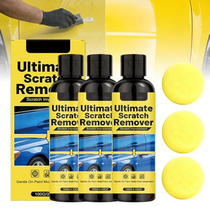 Car Scratch Removal Wax, 2026 New Scratch Remover for Vehicles, Car Paint Scratch Repair Kit for Deep Scratches, Universal Polishing Compound with Sponge (3pcs) - color: 3pcs