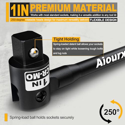 1" Drive 41 Inch Breaker Bar, Heavy Duty Head, Premium Chromium-Molybdenum Steel, Trucks, Agricultural Machinery and Industrial Equipment - size: 1" 41-inch