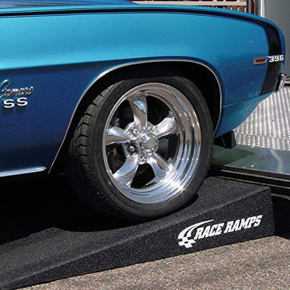 Race Ramps 2-Pack RR-TR-7 Trailer Ramp, Lightweight & Non-Scratch for Maintenance & Display, 7" - Portable Automotive Platform Riser for Loading, Oil Changes and Garage Use