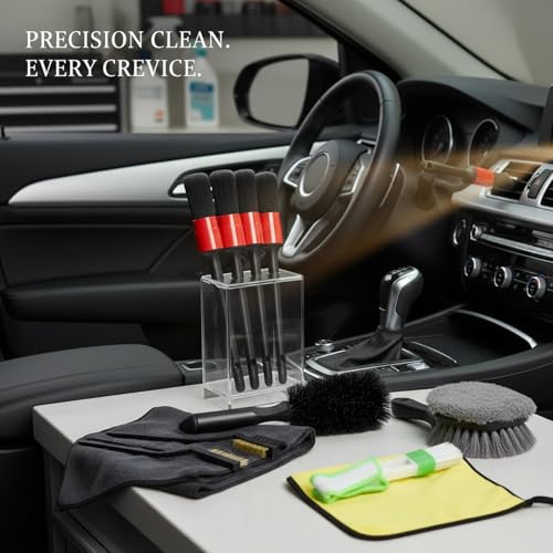 15-Piece Car Detailing Brush Set for Interior Vents, Dashboard Crevices & Console Gaps - Durable PP Plastic Cleaning Tool Kit - size: 12.6 x 5.91 x 1.97 in