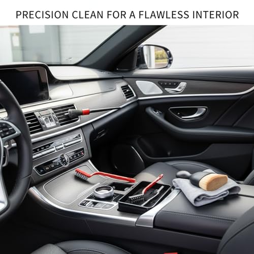 15-Piece Car Detailing Brush Set for Interior Vents, Dashboard Crevices & Console Gaps - Durable PP Plastic Cleaning Tool Kit - size: 6.3 x 4.33 x 0.98 in
