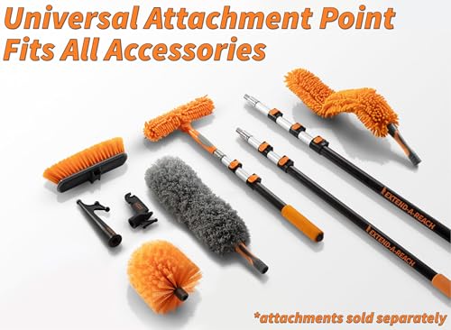 5-30 ft Window Washer Squeegee Kit with Extension Pole (36+ Foot Reach) // Long Handle Squeegee for Window Cleaning & Car Cleaning Multi-Use//Telescopic Professional Window Cleaning Squeegee for Home - size: 30 Feet
