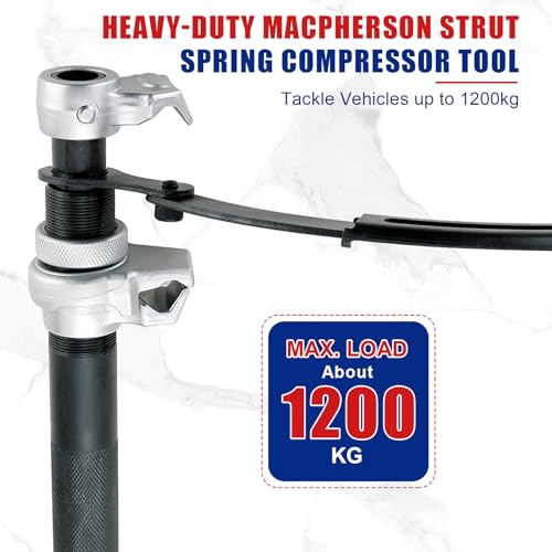 NYXOVA Coil Spring Compressor Tool, Macpherson Strut Spring Compressor Tool | Heavy Duty Ultra-Rugged Strut Spring Compressor Tool with Safety Guard,2200lb Capacity 11in Jaw Opening (Blue) - color: Blue