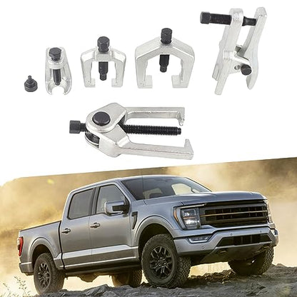 5Pcs Front End Suspension Service Kit, Ball Joint Tie Rod Separator Puller Set, Professional Car Repairing Tool with Heavy - Duty Blow Box, for Removing Link Arms, Tie Rods