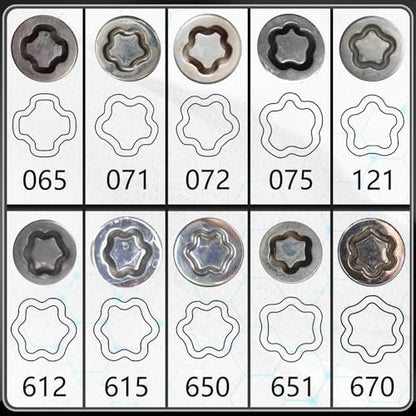 670 Wheel Locking Nut Key for Nissan Infiniti, 21mm Lock Bolt Inner Dia Wheel Anti-Theft Lug Nut Hand Repair Removal Tool - size: socket 670