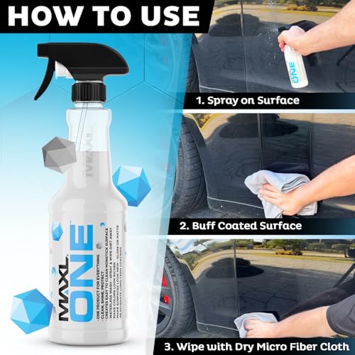 MAXLONE™ Car Spray with Triphene® All Purpose Waterless Detailer 1 Gallon | Quick Spray & Wipe, Clean, Shine, Protect Paint, Glass, Wheels, and Trim Without Pre-Washing (1 Gallon) - style: 1 Gallon