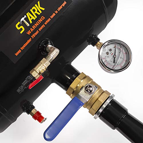 XtremepowerUS 5-Gallons Bead Seater Tire Blaster Air Tire Bead Seater Blaster Seating Tire Inflator Car Truck Tractor Seating Tool with Pressure Gauge - color: Black