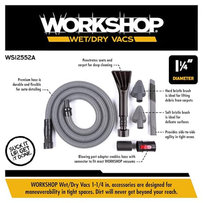 WORKSHOP Wet/Dry Vacs WS12552A 1-1/4-in. Auto Detailing Vac Attachment Kit