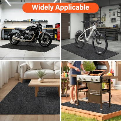 Oil Spill Mat - 36" x 60" Garage Rubber Mats for Floor | Oil & Black Water Absorbent Mat, Non-Slip, Reusable & Customizable Cuttable Pad, Easy to Clean for Oil Pans, Cars
