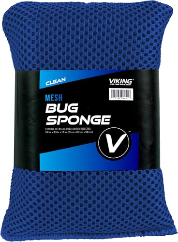 VIKING Mesh Bug Sponge, Car Wash Sponge for Cleaning Bugs and Tar, Colors Vary, 4 inch by 6 inch, 6 Pack - size: 6 Pack, style: 1 Pack