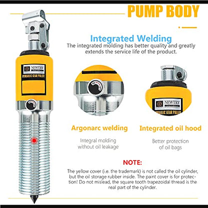 NEWTRY 10 Ton Hydraulic Puller & CP-180 Manual Hydraulic Hand Pump