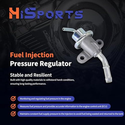 HiSport 16740-MBW-J32 Fuel Injection Pressure Regulator Compatible with Honda CBR600F4i 2001, 2002, 2003, 2004, 2005, 2006 - size: HSFPRBW532