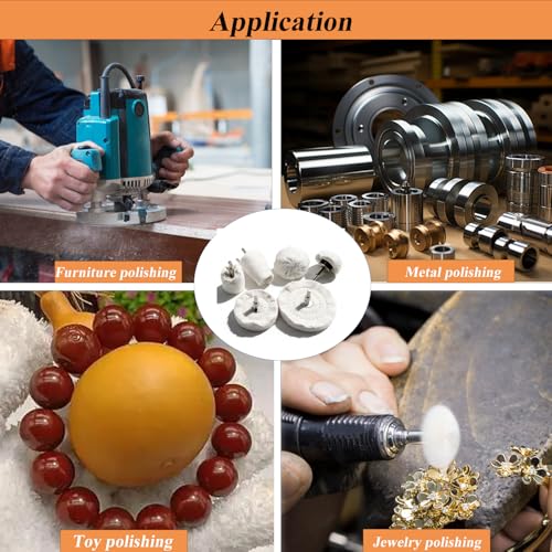 Sunxeke12PCS Buffing Wheel for Drill, Multi-Specification Aluminum Wheel Polishing Kit,Buffing Pads for Buffing & Polishing Metal, Wood, Ceramic, Stainless Steel, and Glass - size: 12pcs