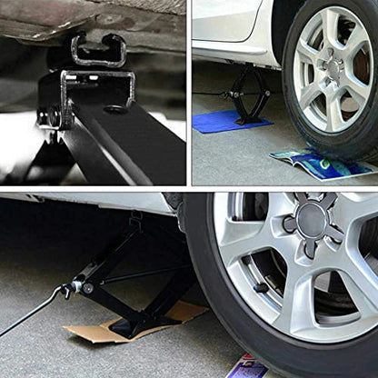 3 Pack Scissor Jack 2 Ton 4,409 Lbs Capacity Steel Scissor Lift Jack Tire Changing Kit for Travel Trailer/Truck/SUV/UTV with Crank Handle, Portable Car Lift Tire Jack, Max Height 15.16 - size: 2 Ton Scissor jack (3 pack)