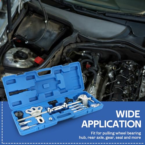 DASBET 19PCS Slide Hammer Puller Set Internal External Puller Hub Puller | 9-Way Dent Hub Gear Puller Remover Set, Wheel Hub Puller Dent Repair Kit
