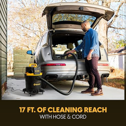 Vacmaster Professional 6 Gallon 4.5 Peak HP Wet/Dry Vacuum with Self-Cleaning Filter System - VDK611PF 0201 - size: 6 gallons