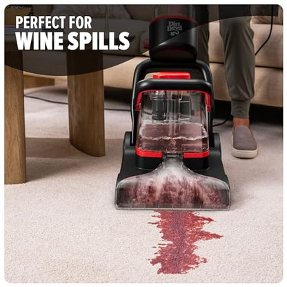 Dirt Devil Full Size Carpet Cleaner Machine for Carpet and Upholstery, Deep Cleaning Carpet Shampooer Machine with Two Cleaning Modes, Pair with Dirt Devil Carpet Cleaner Solution - style: Carpet Washer