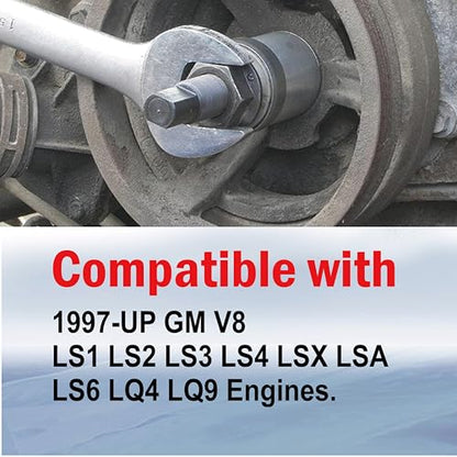 LS Harmonic Balancer Installation Tool, Crank Pulley Install Tool 551141, Compatible with GM 1997-UP V8 LS1 LS2 LS3 LS4 LSX LSA LS6 LQ4 LQ9 （Thread Size M12 × 1.75）
