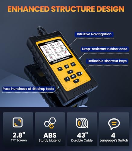 OBD2 Scanner for Jaguar Land Rover Full System Diagnostic Tool | OBDMATE OM501 Car Scanner with Oil Reset Battery Register...Full OBDII Functions Read&Erase Fault Codes, Free Software Update