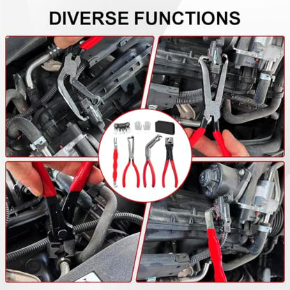 Automotive Electrical Disconnect Connector Plier : 7Pcs Automotive Electrical Connector Removal Tool Plug Connector Separator Hose Clamp Pliers for Car Truck SUV