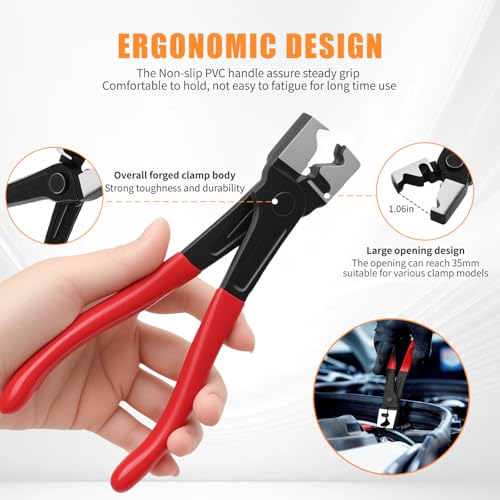 5PCS Electrical Disconnect Pliers, Automotive Electrical Plug Connector Disconnect Tool, Connector Separator, Car Safety Hammer,Hose Clamp Pliers, Applicable to Cars, Trucks, SUVs - size: Pliers-05