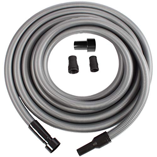 Cen-Tec Systems 94159 Premium 30 Ft. Shop Vacuum Hose with Power Tool Adapter Set Silver - size: 30 Ft. Hose