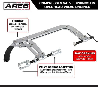 ARES 15017 Valve Spring Compressor - for Overhead Valve Engines | Direct Action Compressor Lever for Better Visibility During Compression - size: Valve Spring Compressor