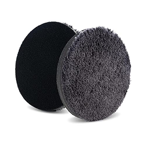 5.25" Black Microfiber/White OSP Microfiber pad kit. (2-Pack). Fits 5" Backing Plate. - color: 2 Pack, size: 5.25"