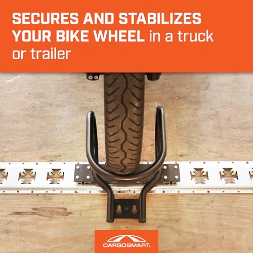CargoSmart Motorcycle Wheel Chock — Connects to X-Track and E-Track Systems — Fits Up to 7” Wide Tires - style: Motorcycle Wheel Chock