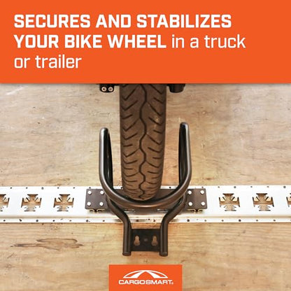 CargoSmart Motorcycle Wheel Chock — Connects to X-Track and E-Track Systems — Fits Up to 7” Wide Tires - style: Motorcycle Wheel Chock