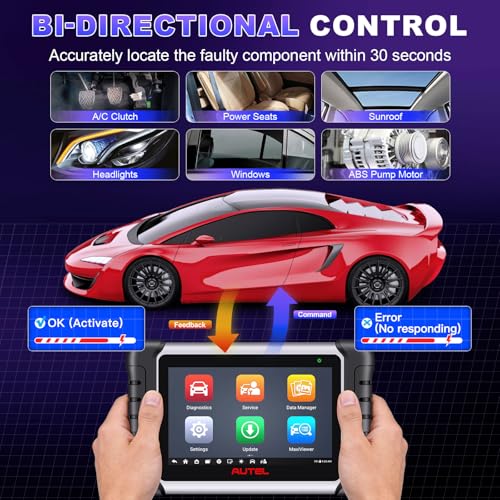 Autel Obd2 Scanner Diagnostic Tool MaxiCOM MK808Z: 2026 Bidirectional Scan Tool, 28+ Service, Active Tests Scanner for Car, All System OBD2 Diagnostics Car Scanner for DIY, Mechanic and Small Shops - style: MK808Z