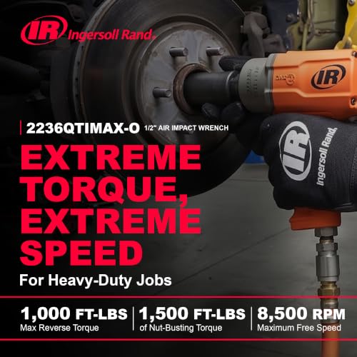 Ingersoll Rand 2236QTiMAX DXS2 1/2" Drive Air Impact Wrench, Orange - size: Standard Anvil (Single Unit), style: 2236 DXS2, Standard Anvil, Orange