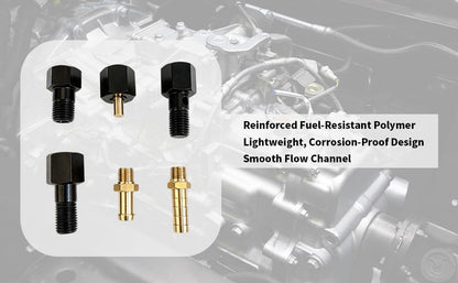 Fuel System Test Fitting Adapter Kit for 5.9L Cummins Diesel, Compatible with 9011 9012 9013 9014, CNC Machined High Pressure Leak Detection Tool Set, Solid Brass Construction