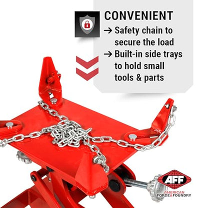 AFF Transmission Jack - Low Profile Manual Hydraulic Transmission Floor Jack (Available in Multiple Capacities) - size: 4400 lbs Capacity