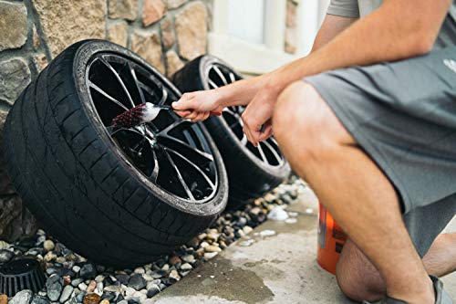 Liquid X Original Wheel Woolies Brushes 3 Piece Kit - Includes Angled Caliper Spoke Brush - USA Made - Black - New & Improved - size: Brushes