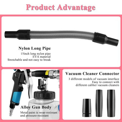3IN1 Car Cleaning Gun Detachable Sprinkler Head for Detailing | 3IN1 Multi-Purpose Cleaning Gun Detachable Sprinkler Head for Automotive Detailing, Carpet, Upholstery, Surface Cleaning - color: blue