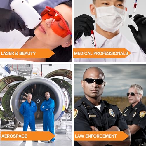 Black Nitrile Gloves 6 Mil | Heavy Duty, Latex-Free, Powder-Free | Food, Mechanic, Exam Disposable Gloves 1000 - size: Large