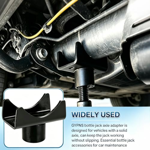 Heavy Duty Jack Axle Saddle Adapter for Most Standard Hydraulic Bottle | Anti-Slip U-Shape Steel Lift Cradle for 2-4 Inch Round Axle Tubes 4x4 Off-Road Pickup RV Truck